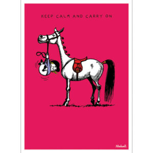 Thelwell Blank Greeting Card - Hanging On -0